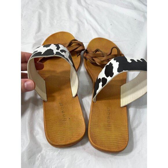 BAMBOO Moon Dance  sandals Size 8.5 COW PRINT - Picture 8 of 12